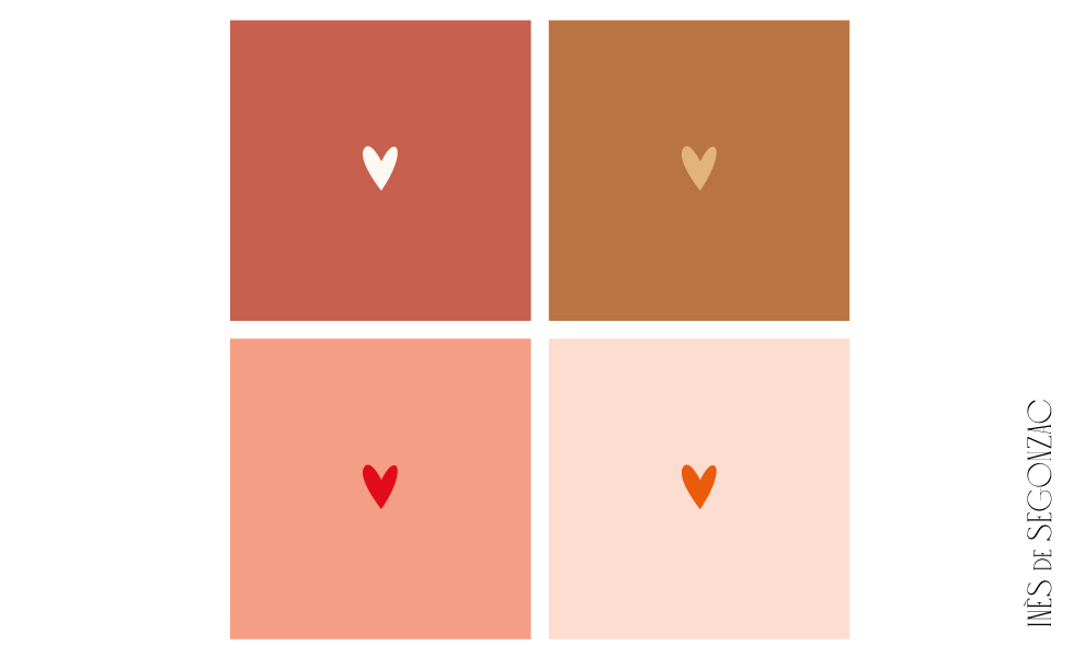 4 cartes cœur - 527