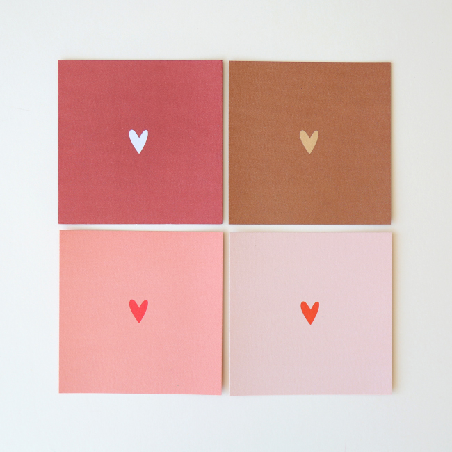4 cartes cœur - 770