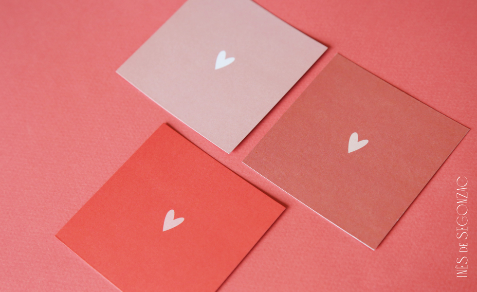 3 cartes cœur - 891
