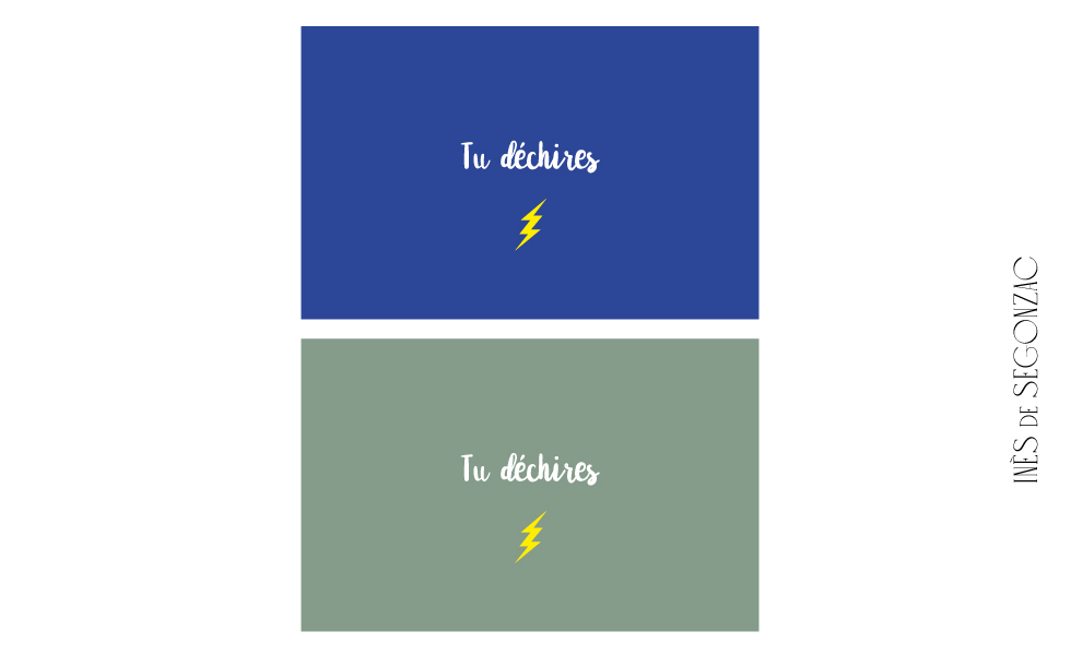 2 cartes Tu déchires - 917