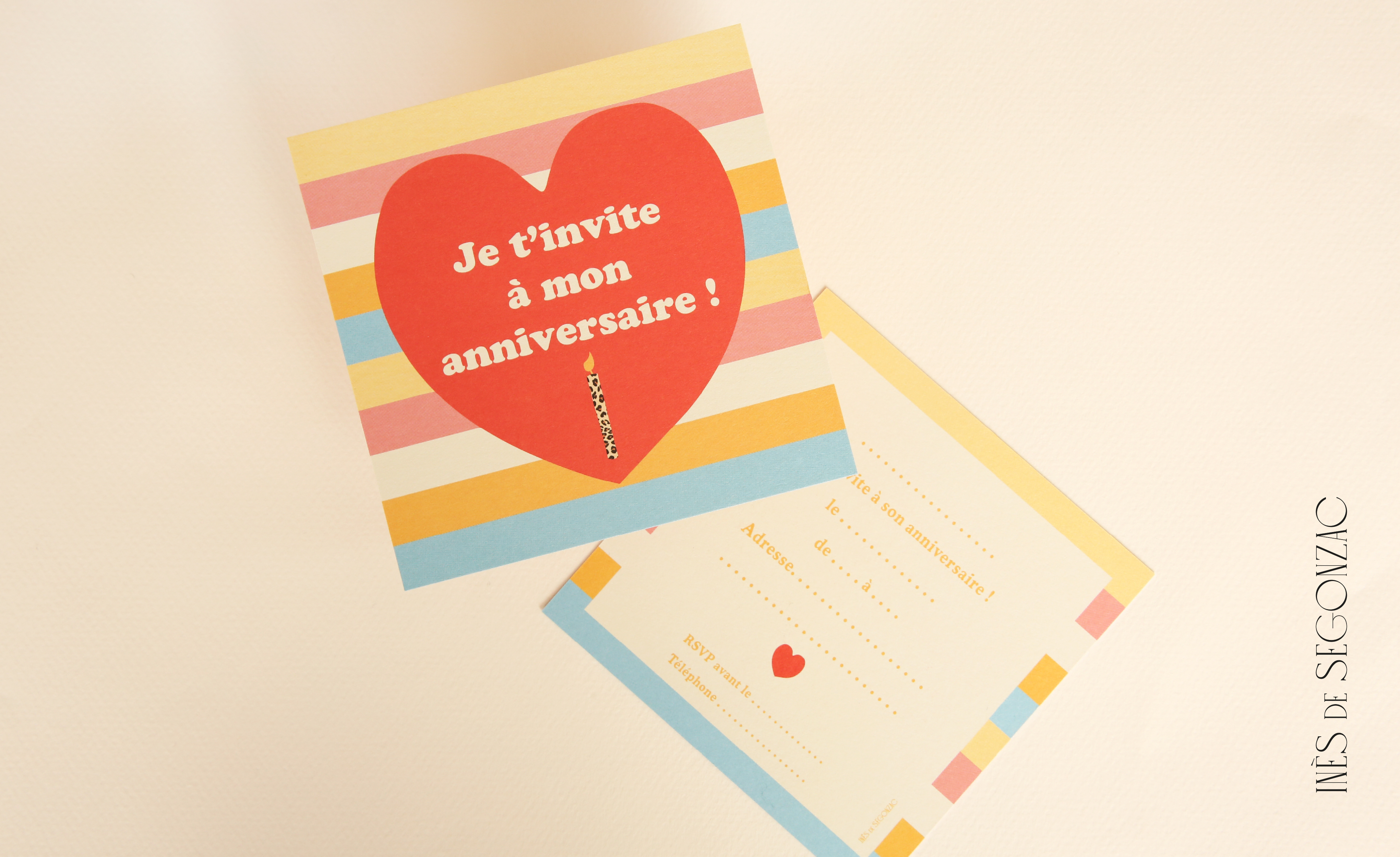 8 cartes d'invitation anniversaire - 2860
