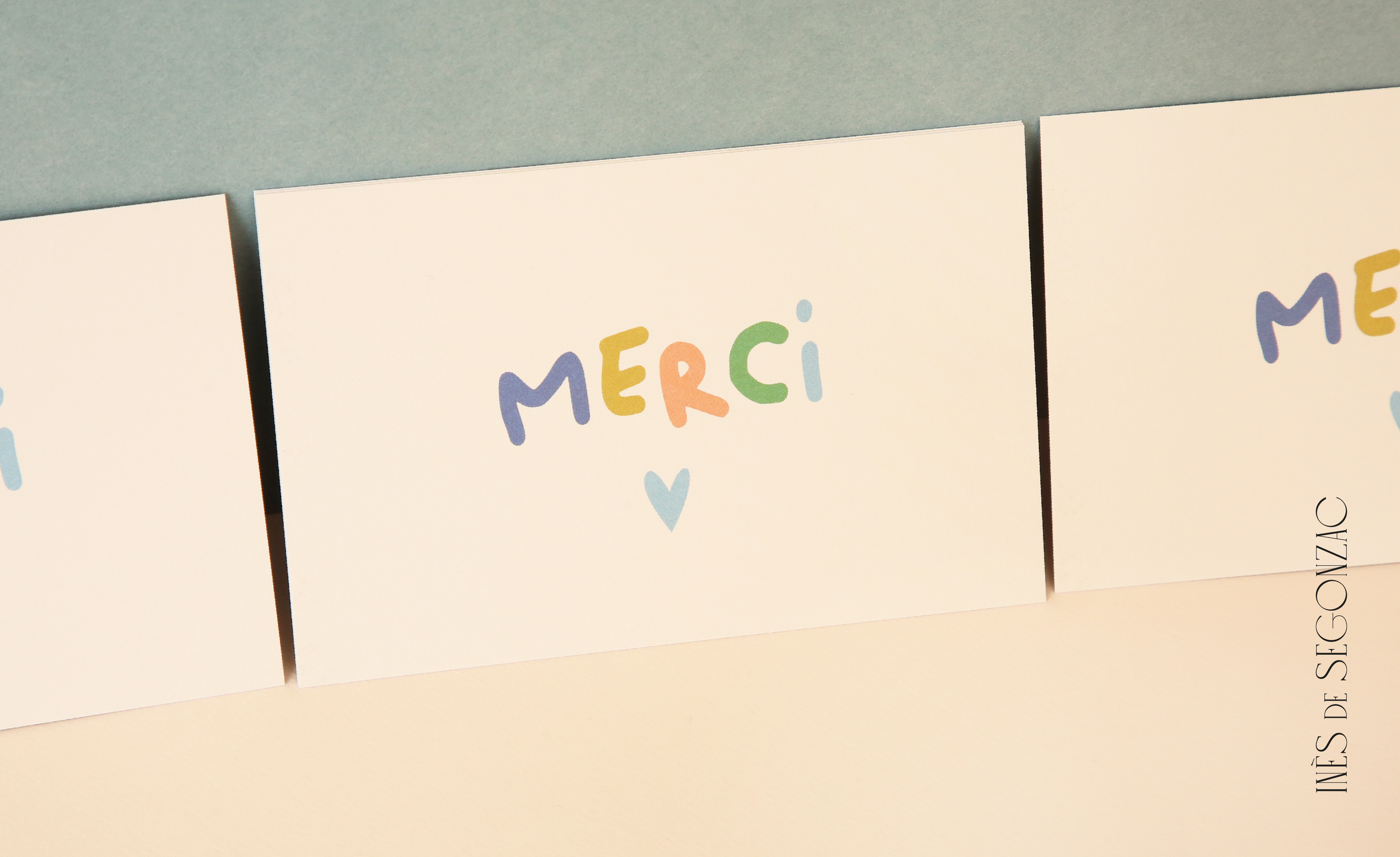 5 cartes merci - 3012