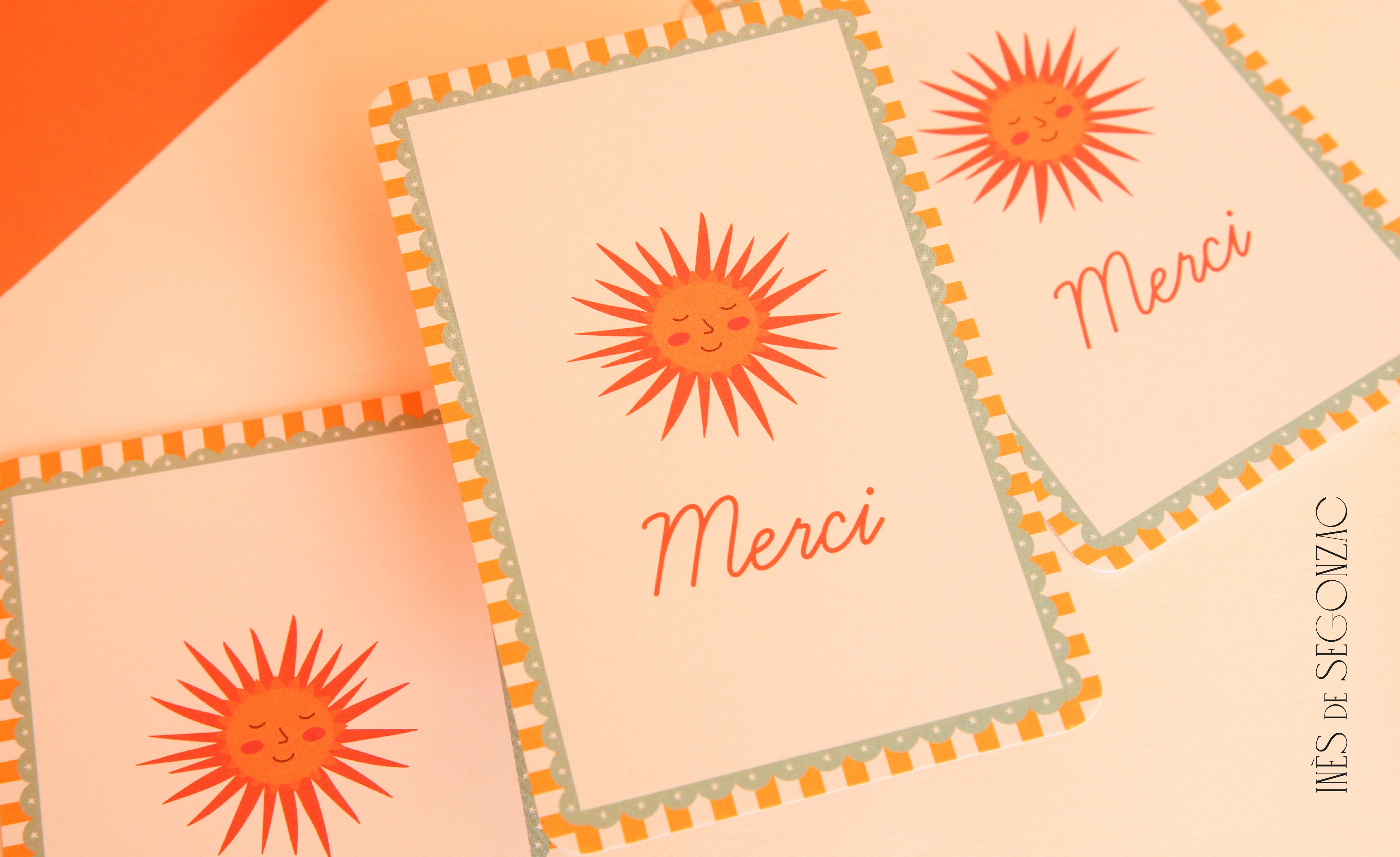 5 cartes merci - 3014