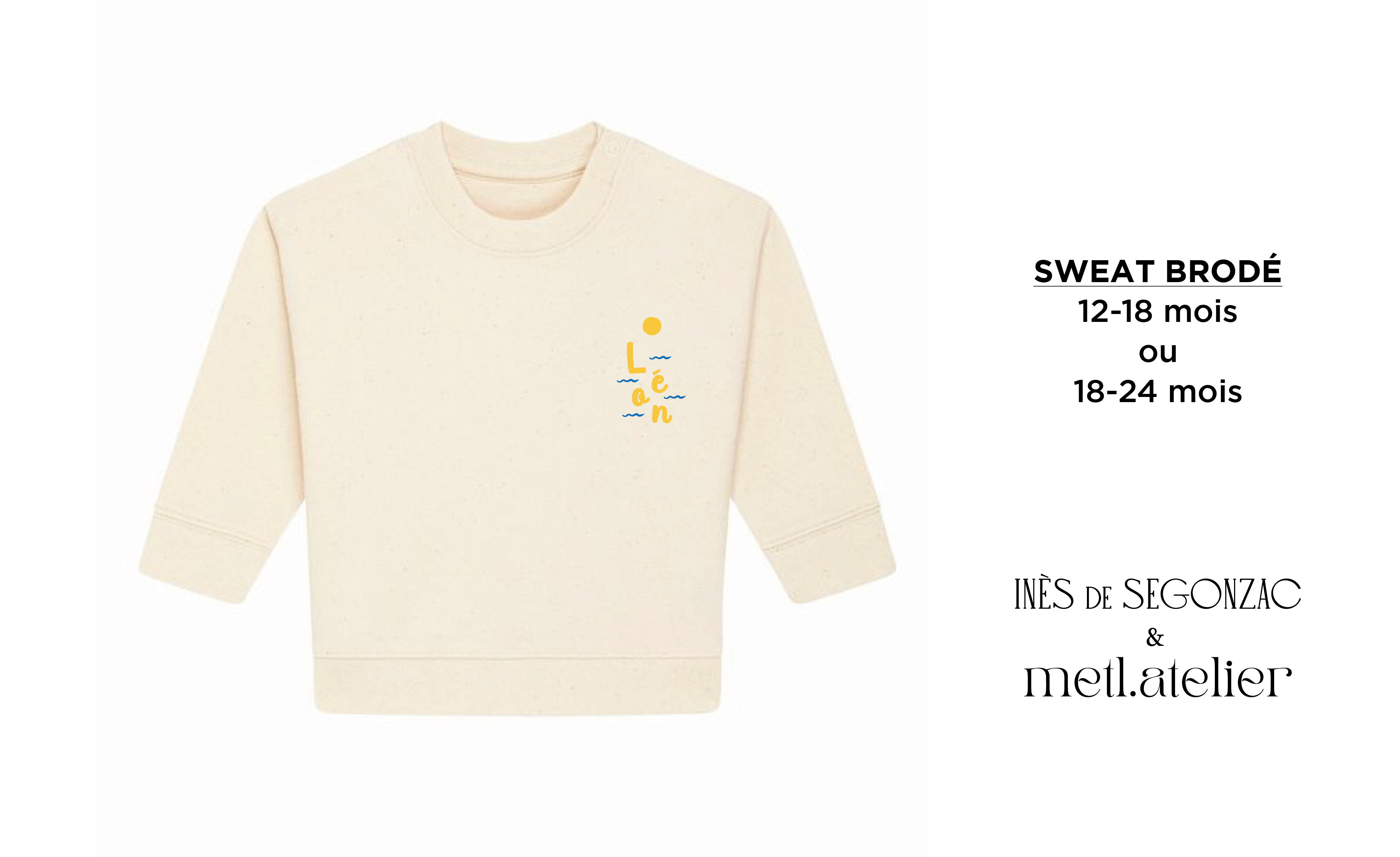 Pull Brodé modèle Léon - 3047
