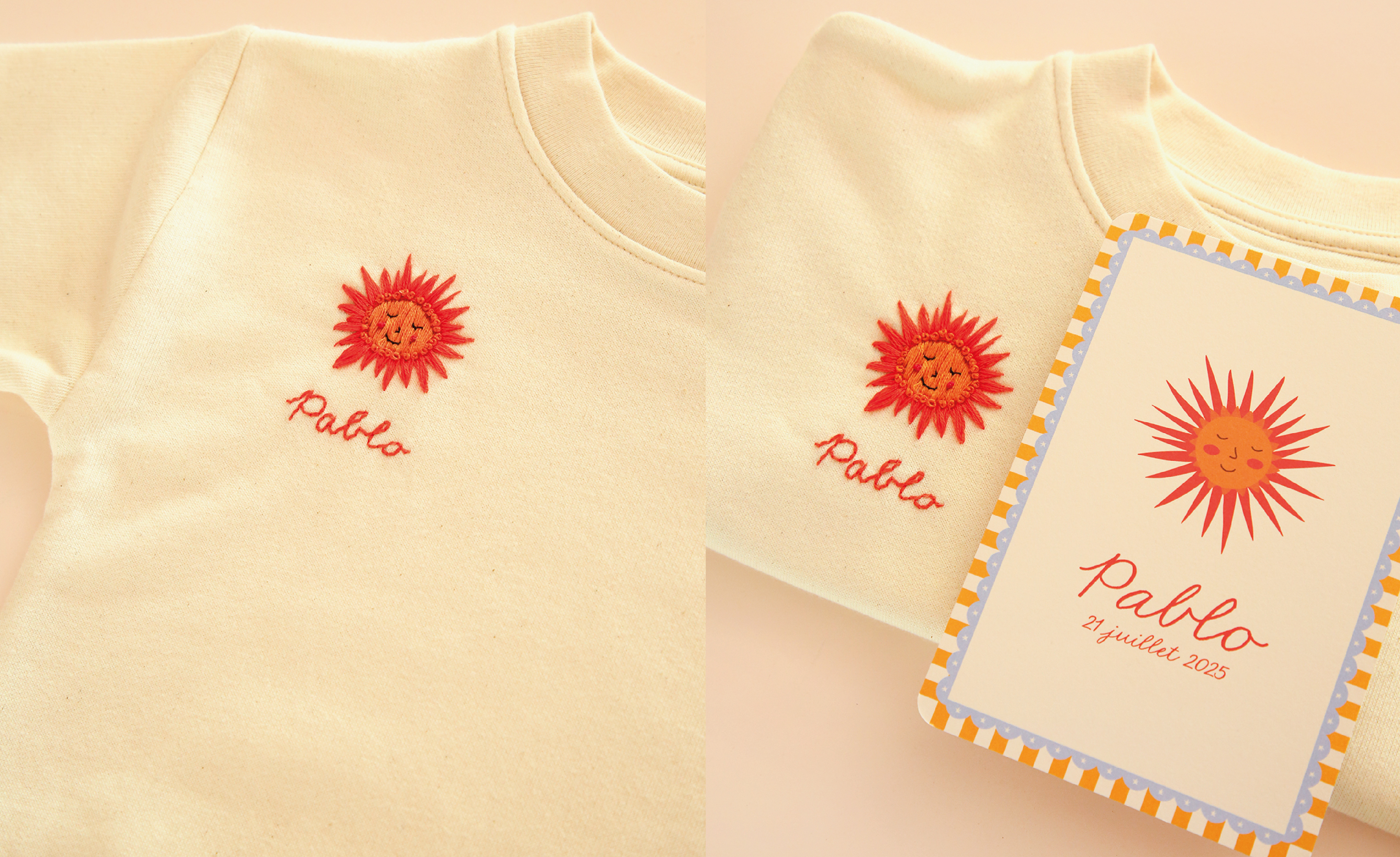 Pull Brodé modèle Lazare - 3126