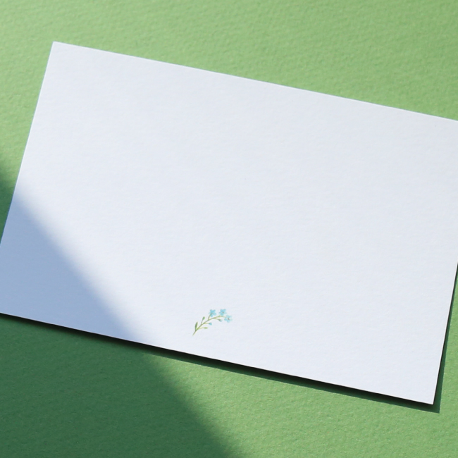Carte blanche jolie fleur