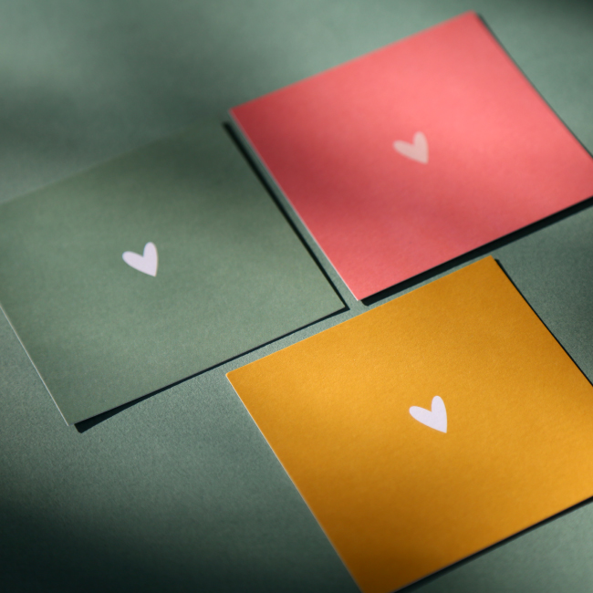 3 cartes Cœur