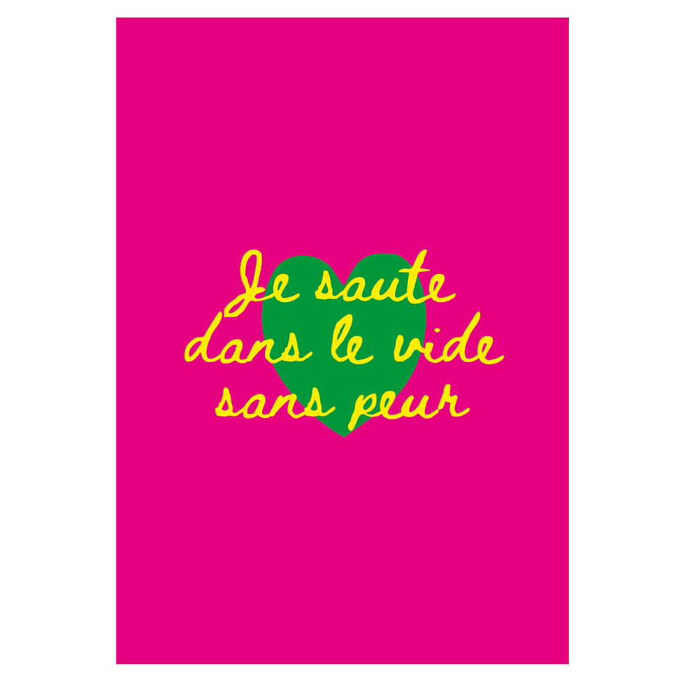 Je saute dans le vide sans peur 