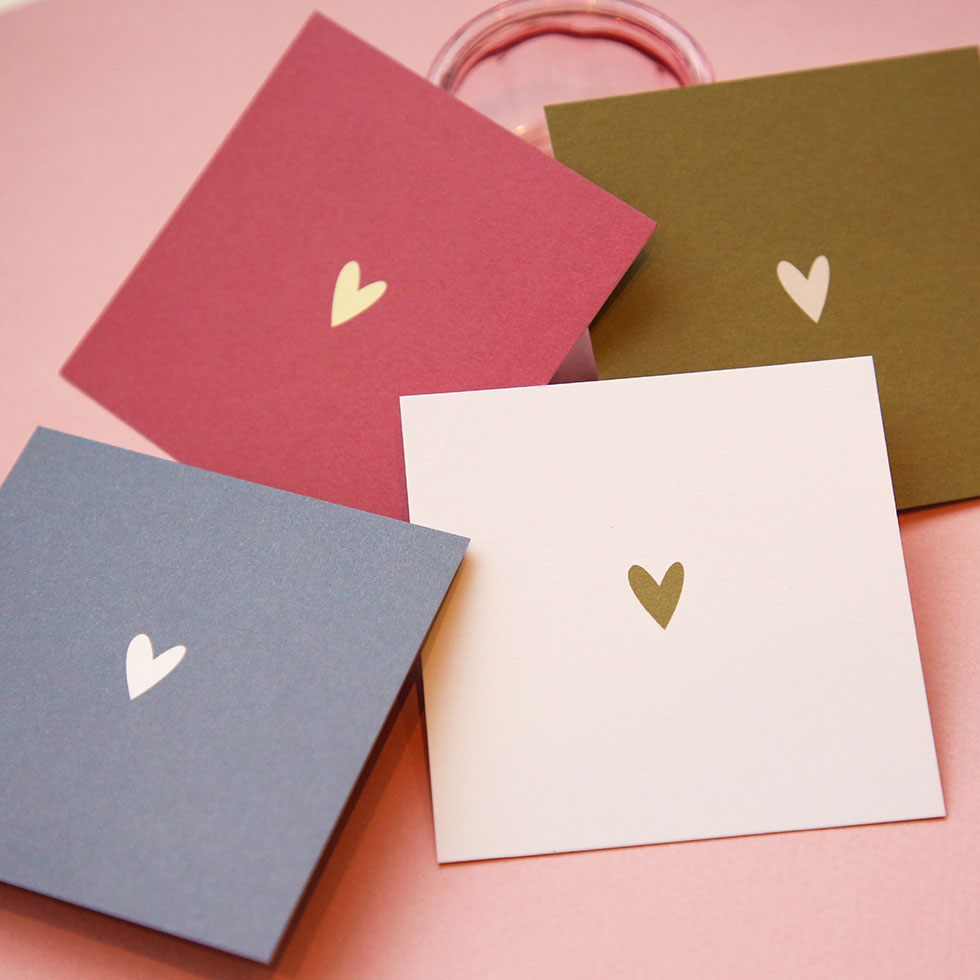 4 cartes cœur