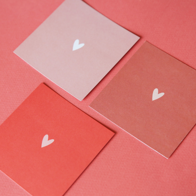 3 cartes cœur