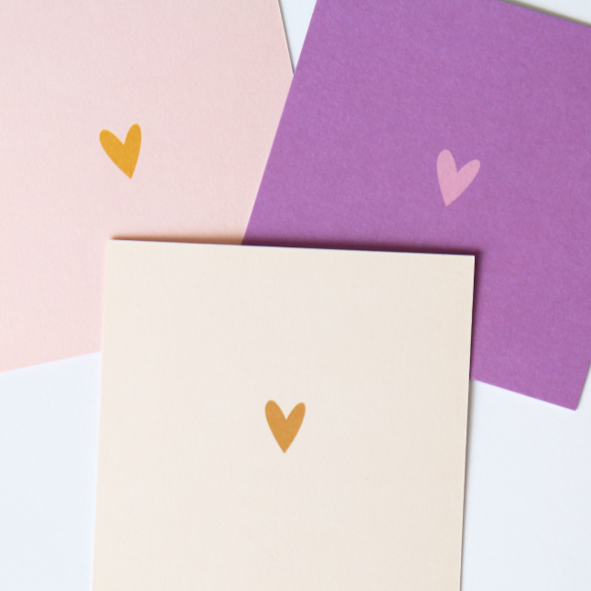 3 cartes Cœur