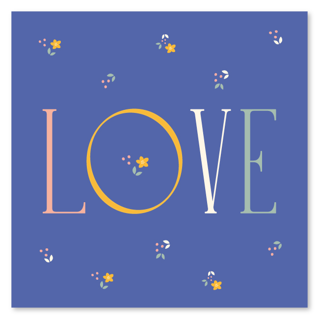 Love bleu fleuri