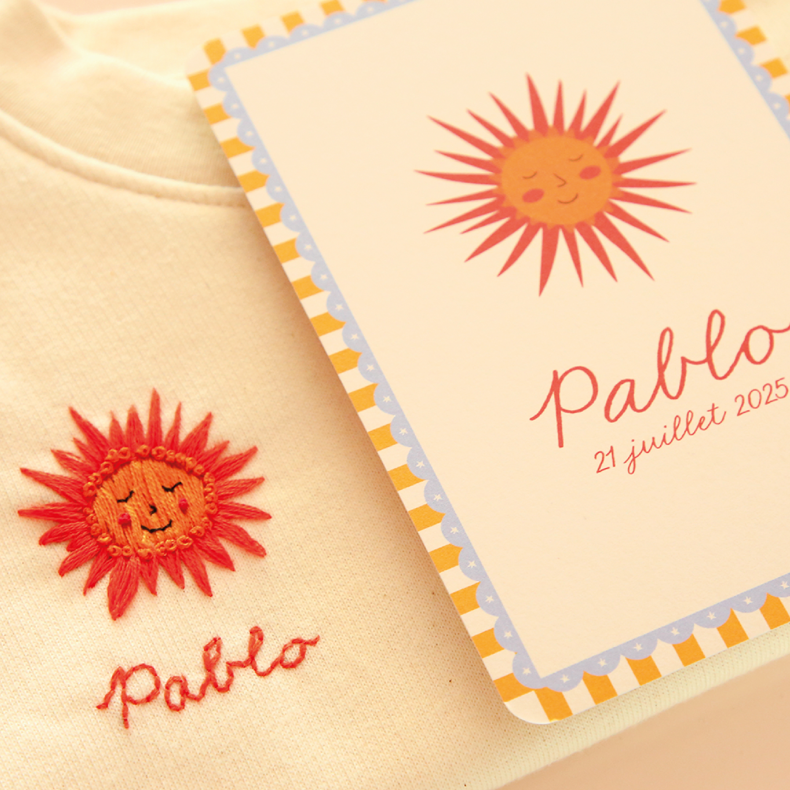 Pull brodé modèle Lazare